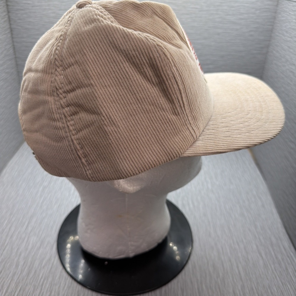 Olympics Corduroy Snapback Hat 1988 Calgary Winter Games Vintage Cream Cap XV - Picture 4 of 8